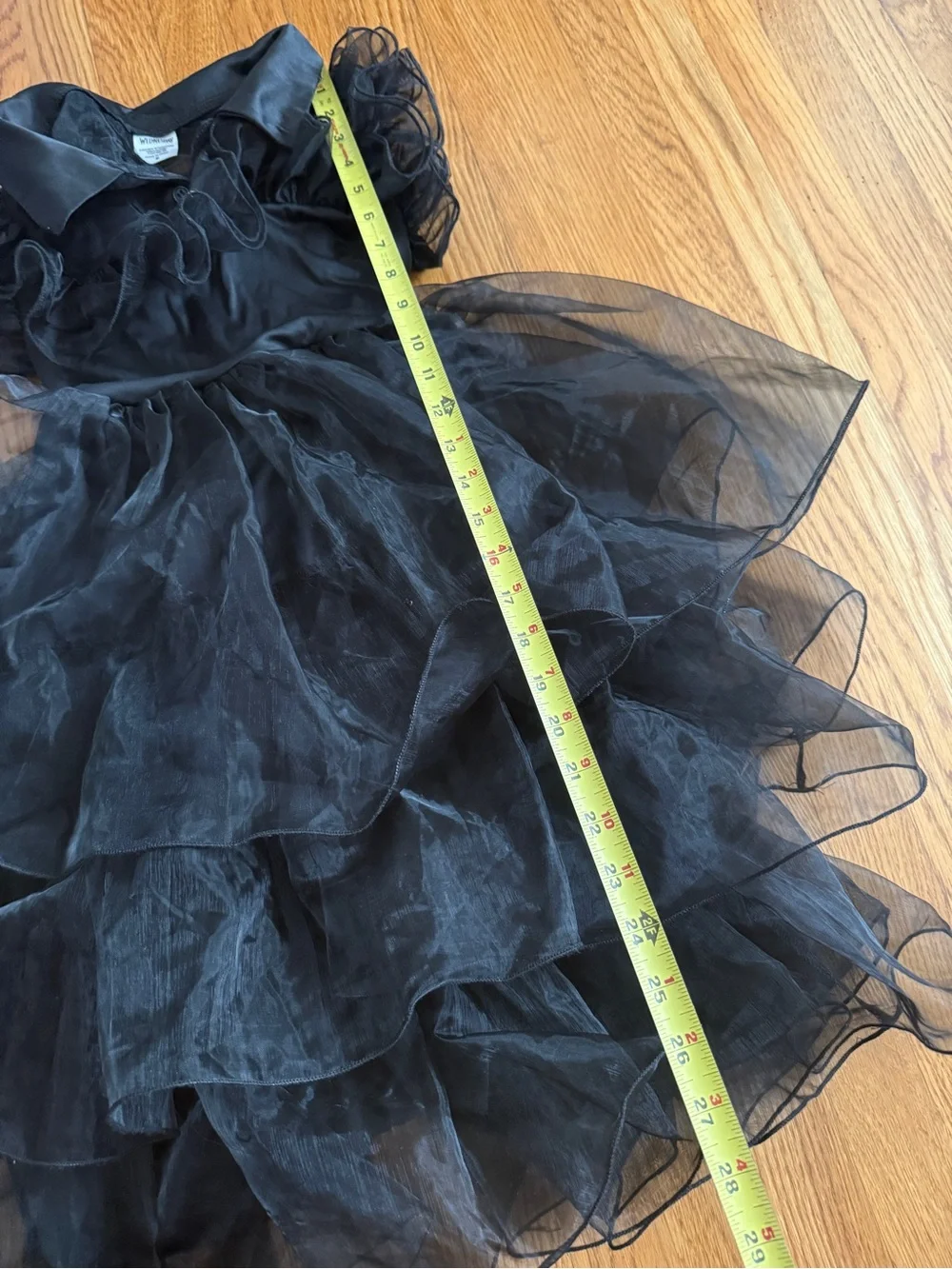 Adam’s Family Wednesday black dress costume and wig M
